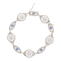 Pre-Owned Sapphire, Diamond and Rock Crystal Bracelet - Michael Jones Jeweller