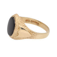 Pre-Owned Onyx 9ct Yellow Gold Signet Ring