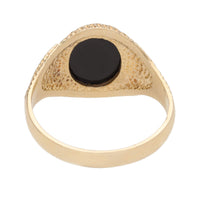 Pre-Owned Onyx 9ct Yellow Gold Signet Ring