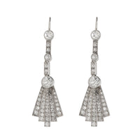 Pre-Owned Art Deco Diamond 1.80ct Drop Earrings - Michael Jones Jeweller