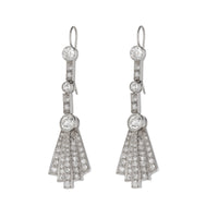 Pre-Owned Art Deco Diamond 1.80ct Drop Earrings - Michael Jones Jeweller