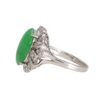 Pre-Owned Jadeite and Diamond Ring - Michael Jones Jeweller