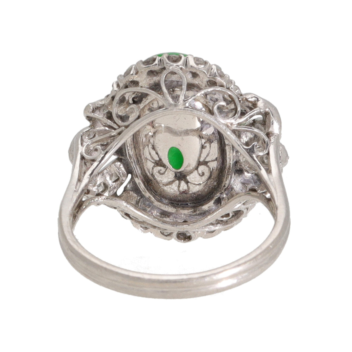 Pre-Owned Jadeite and Diamond Ring - Michael Jones Jeweller