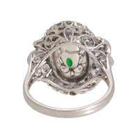 Pre-Owned Jadeite and Diamond Ring