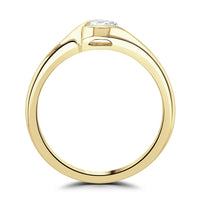Brown & Newirth 0.37ct Diamond Sunset 18ct Yellow Gold Solitaire Ring - Michael Jones Jeweller