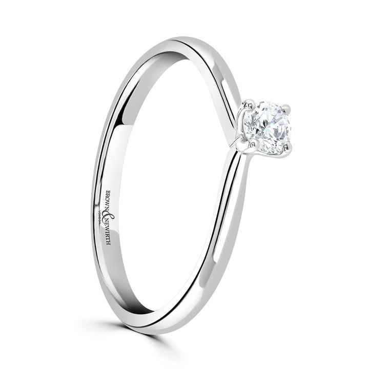 Brown & Newirth 0.15ct Diamond Platinum Passion Solitaire Ring