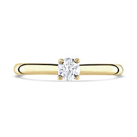 Brown & Newirth 0.25ct Diamond 9ct Yellow Gold Passion Solitaire Ring