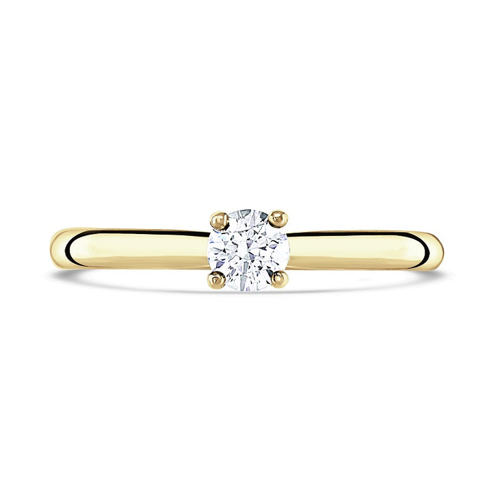 Brown & Newirth 0.25ct Diamond 9ct Yellow Gold Passion Solitaire Ring