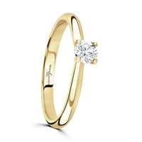 Brown & Newirth 0.25ct Diamond 9ct Yellow Gold Passion Solitaire Ring