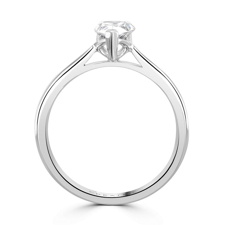 Brown & Newirth Created 1.00ct Lily Pear Cut Laboratory Grown Diamond Platinum Ring