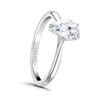 Brown & Newirth Created 1.00ct Lily Pear Cut Laboratory Grown Diamond Platinum Ring - Michael Jones Jeweller