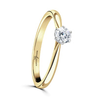 Brown & Newirth 0.25ct Diamond 9ct Yellow Gold Delphine Solitaire Ring