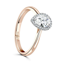 Brown & Newirth 0.36ct Pear Cut Diamond Platinum And 9ct Rose Gold Carina Cluster Ring - Michael Jones Jeweller