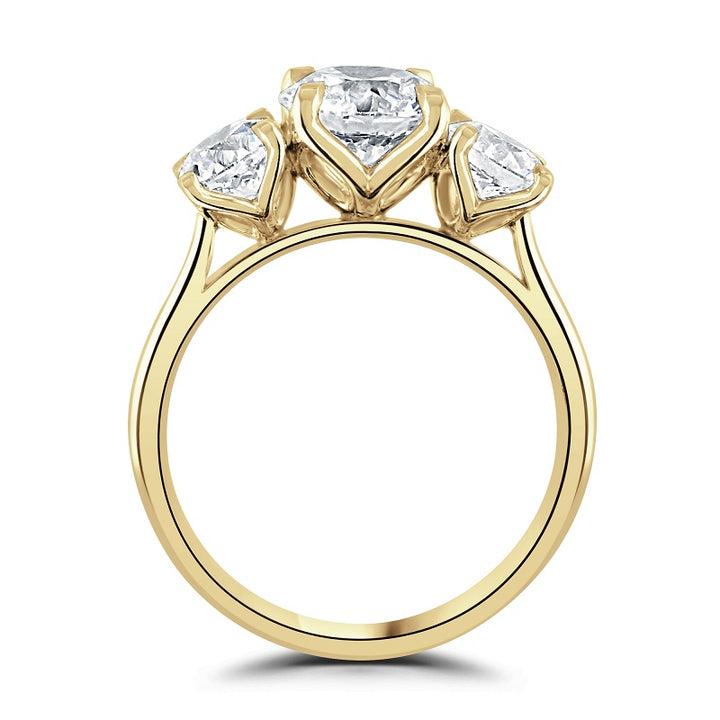 Brown & Newirth Created 2.53ct Laboratory Grown Diamond Peony 18ct Yellow Gold Ring