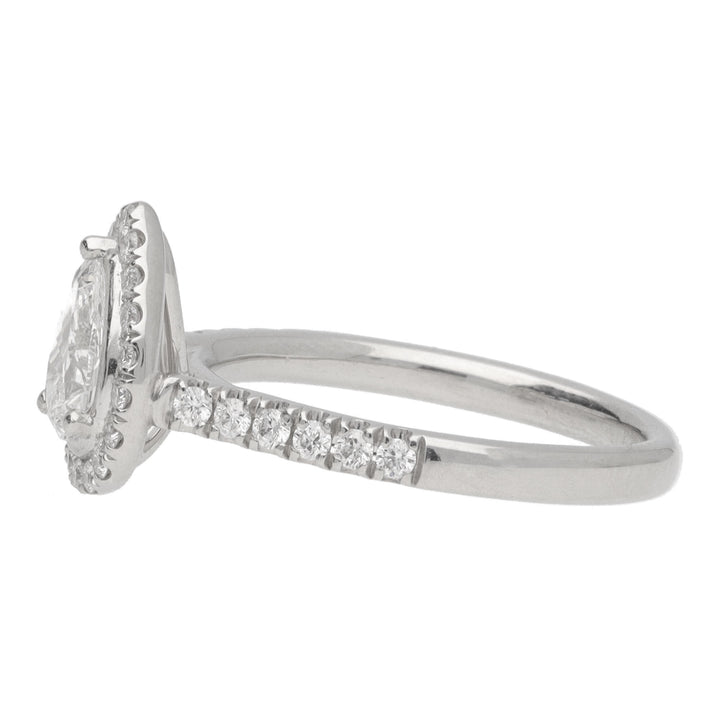 Pre-Owned Diamond 0.50ct Platinum Pear Cluster Ring