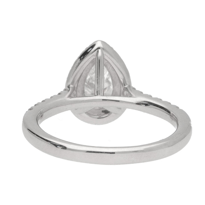 Pre-Owned Diamond 0.50ct Platinum Pear Cluster Ring