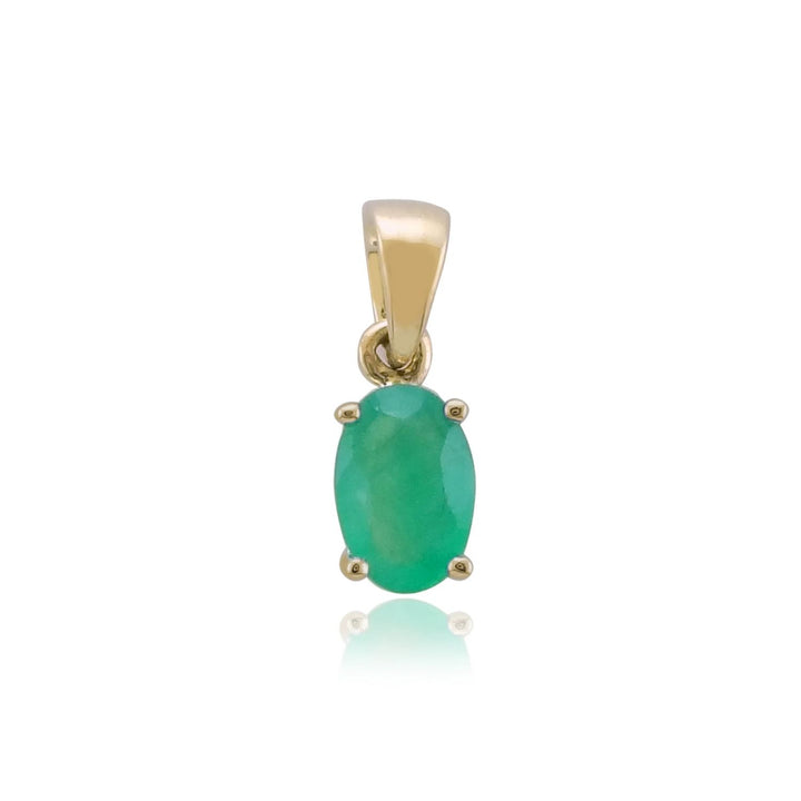 Emerald 9ct Yellow Gold Pendant