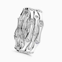 Agnes 9ct White Gold Diamond Wedding Ring Trio by Brown & Newirth - Michael Jones Jeweller