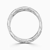 Agnes 9ct White Gold Diamond Wedding Ring Trio by Brown & Newirth - Michael Jones Jeweller