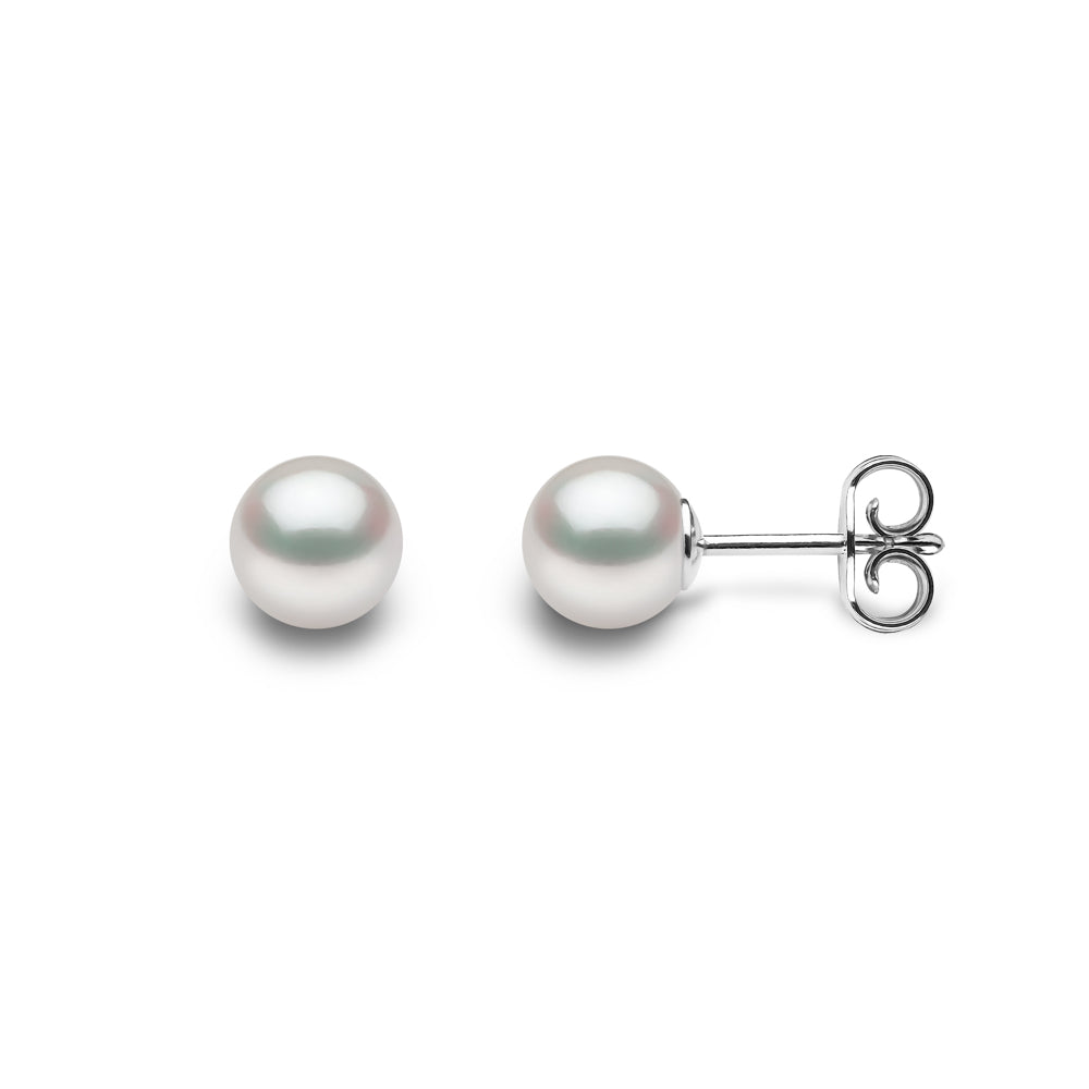 Yoko Classic Akoya Pearl 6mm 18ct White Gold Stud Earrings