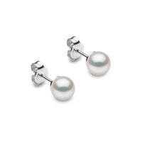 Yoko Classic Akoya Pearl 6mm 18ct White Gold Stud Earrings