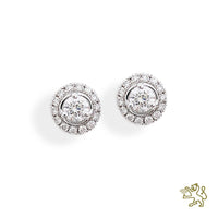 Skye Diamond 0.61ct F VS218ct White Gold Cluster Earrings