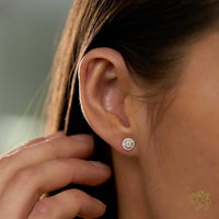 Skye Diamond 0.61ct F VS218ct White Gold Cluster Earrings