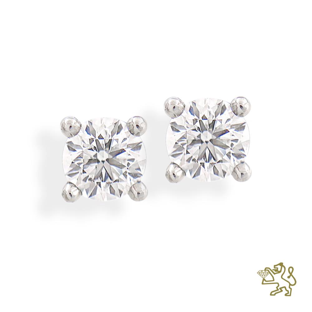 Open Tulip1.00ct F VS2 Diamond Platinum Earrings - Michael Jones Jeweller