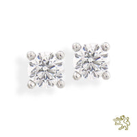 Open Tulip 1.00ct F SI1 Diamond Platinum Earrings