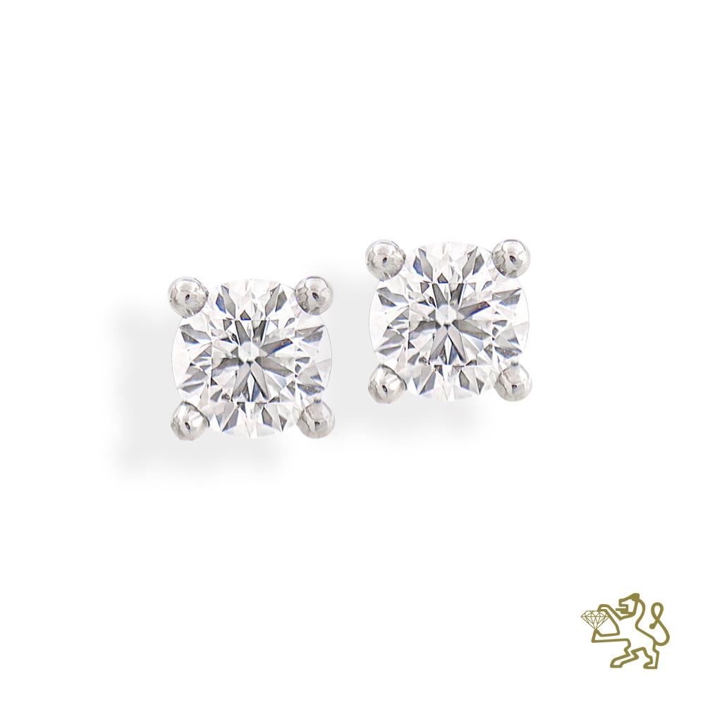 Open Tulip 0.39ct F VS Diamond Platinum Earrings - Michael Jones Jeweller