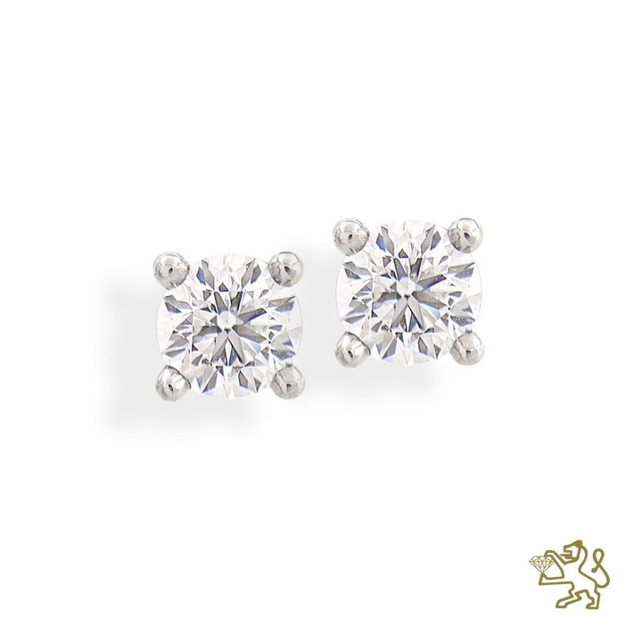 Open Tulip 0.39ct F VS Diamond Platinum Earrings