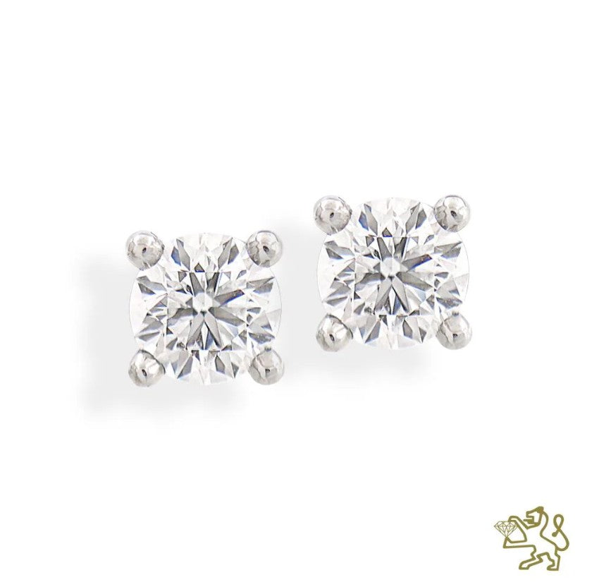 Open Tulip 0.70ct F VS1 Diamond Platinum Earrings - Michael Jones Jeweller