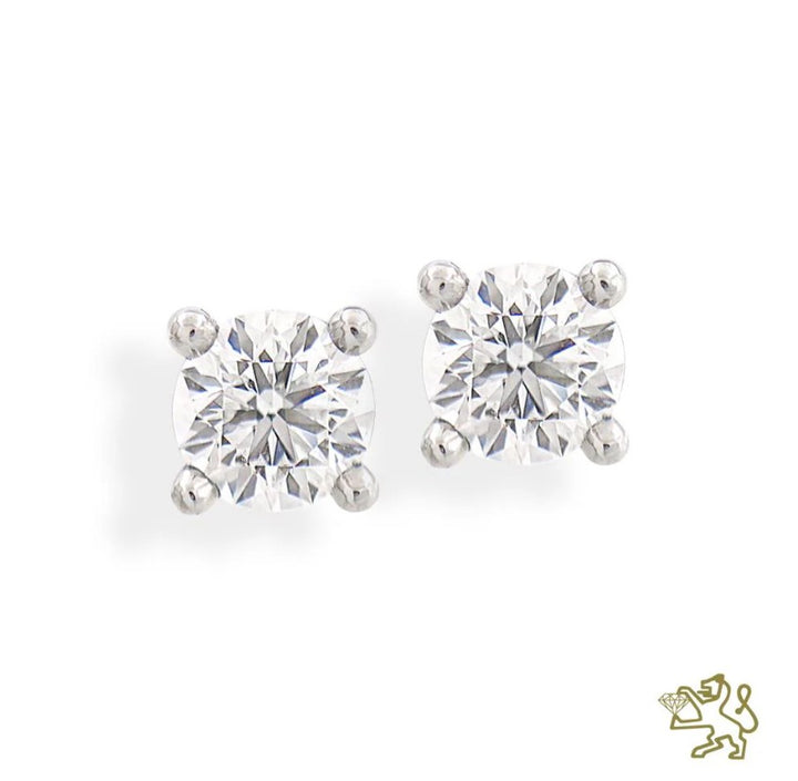 Open Tulip 0.70ct F VS1 Diamond Platinum Earrings