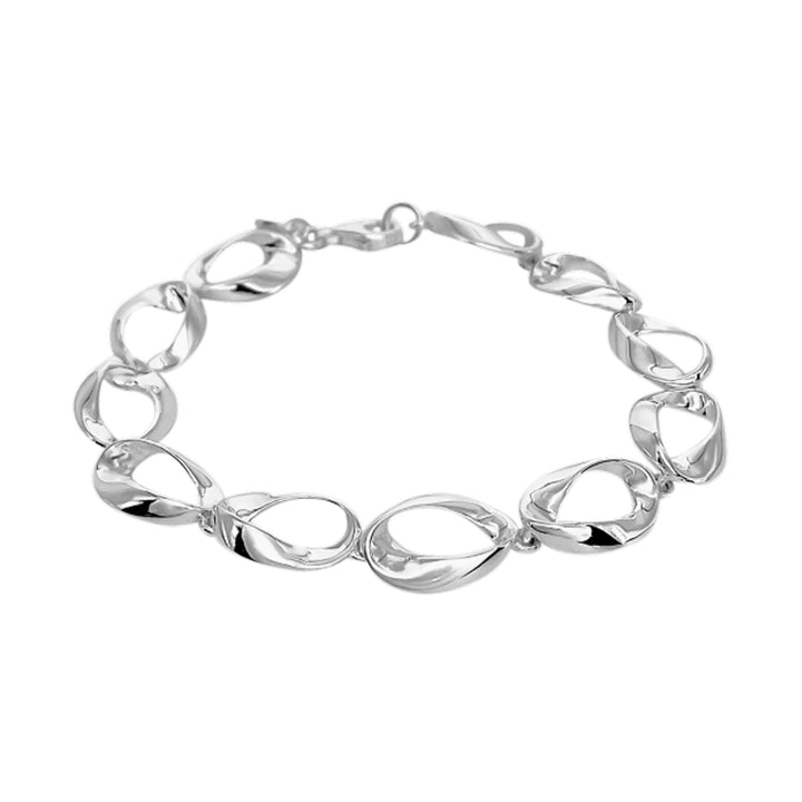 Silver Polished Mobius Link Bracelet - Michael Jones Jeweller