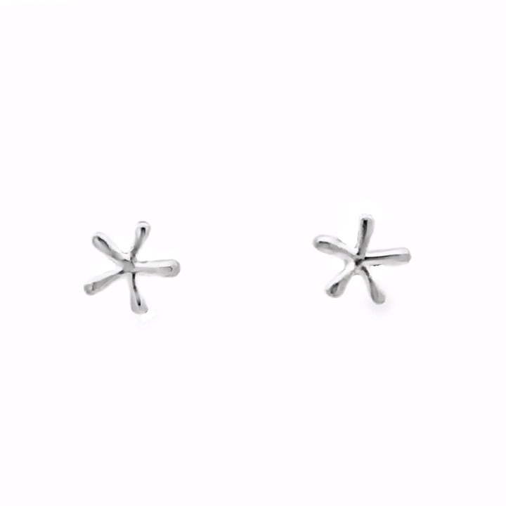 Five Point Silver Stud Earrings - Michael Jones Jeweller