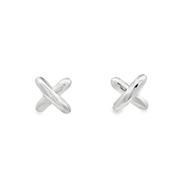 Kiss Silver Stud Earrings - Michael Jones Jeweller