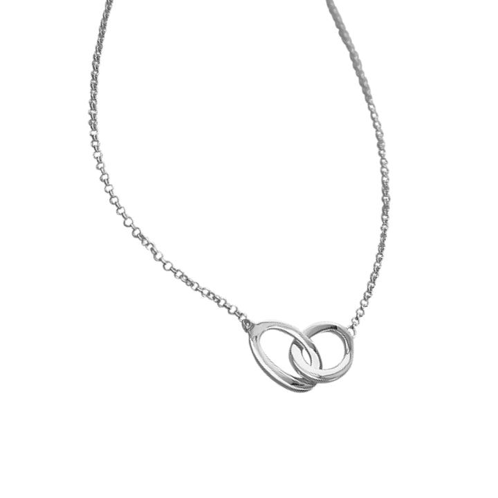 Oval Linked Silver Necklace - Michael Jones Jeweller