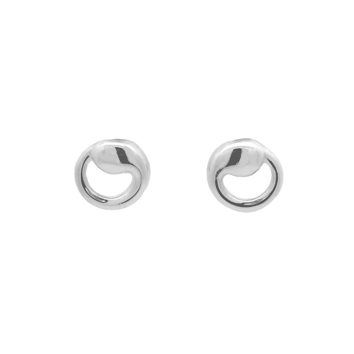 Eternal Circle Silver Stud Earrings - Michael Jones Jeweller