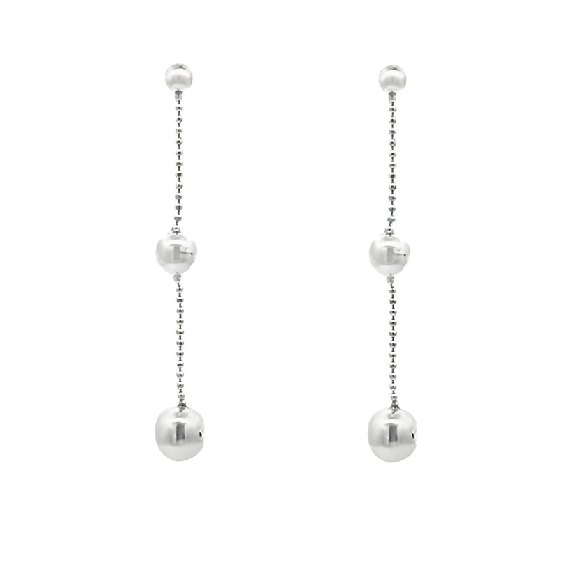 Popcorn Drop Silver Earrings - Michael Jones Jeweller