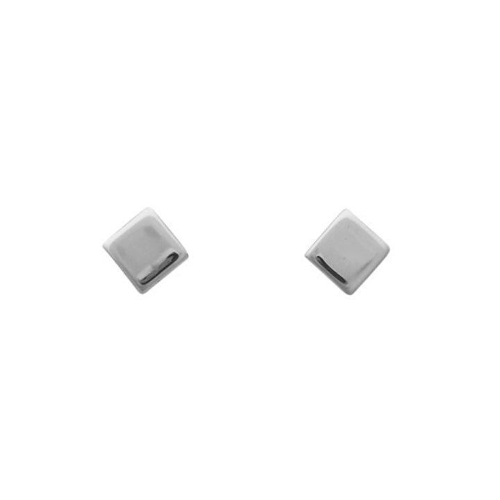 Square Silver Stud Earrings - Michael Jones Jeweller
