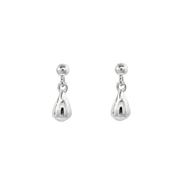 Silver Ball Stud with Drop Earrings - Michael Jones Jeweller