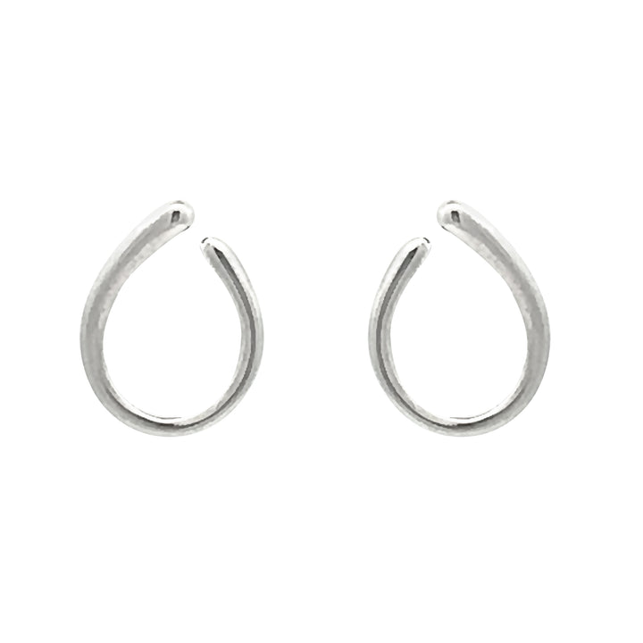 Pear Shape Open Strand Silver Earrings - Michael Jones Jeweller