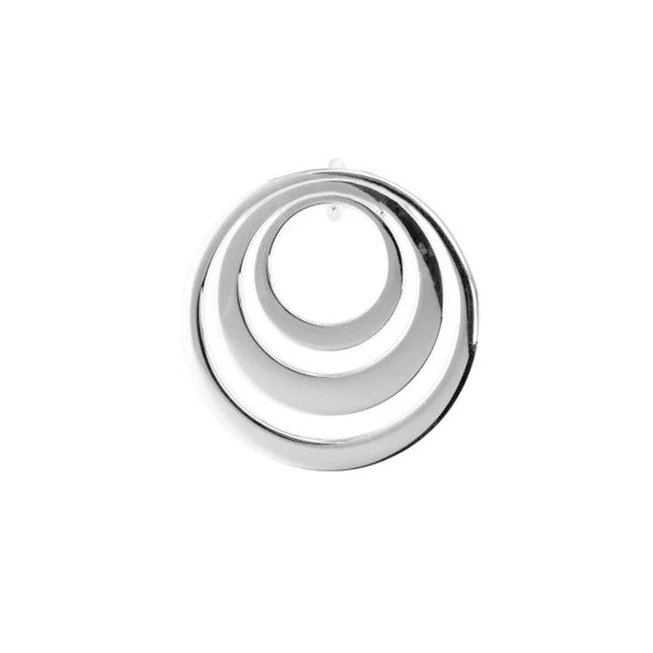 Silver Open Circular Whirlpool Pendant - Michael Jones Jeweller