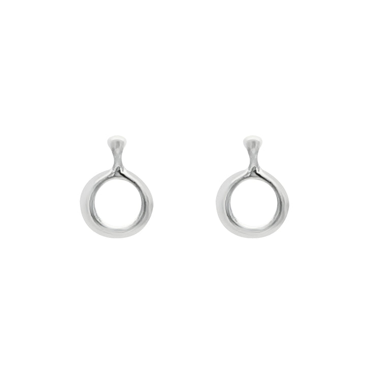 Silver Polished Open Stud Earrings - Michael Jones Jeweller