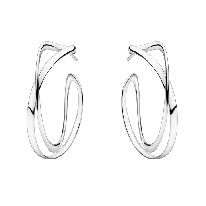 Georg Jensen Infinity Large Silver Hoop Earrings