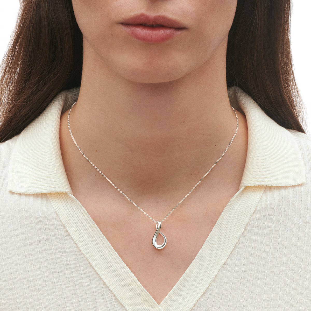 Georg Jensen Infinity Silver Necklace - Michael Jones Jeweller