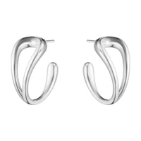 Georg Jensen Mercy Silver Hoop Earrings - Michael Jones Jeweller