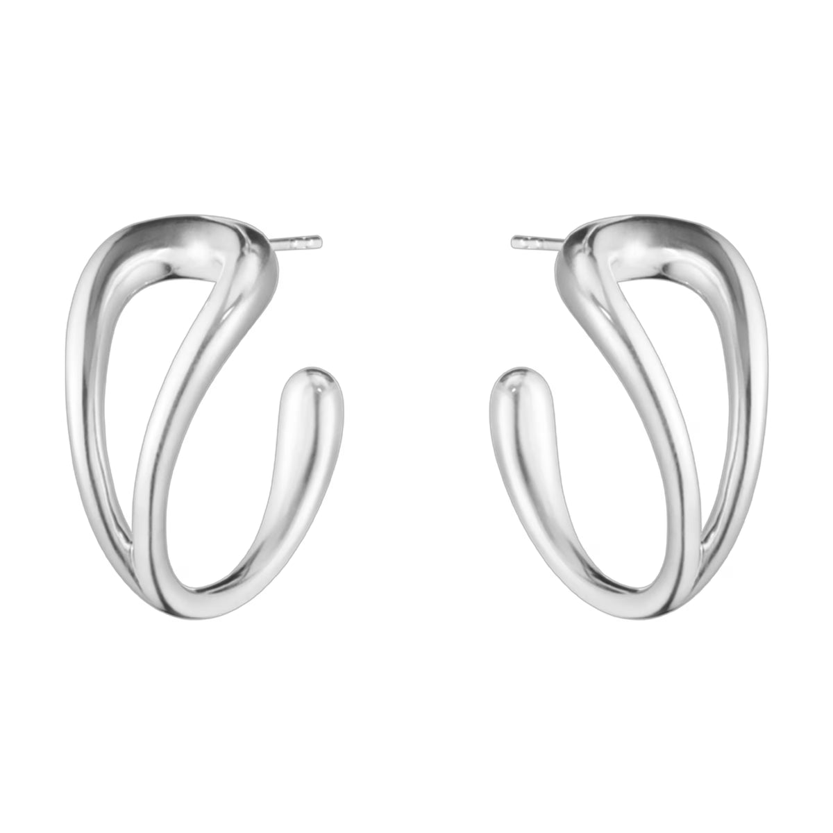 Georg Jensen Mercy Silver Hoop Earrings - Michael Jones Jeweller