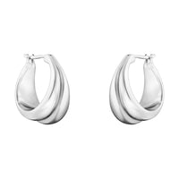 Georg Jensen Curve SIlver Earrings - Michael Jones Jeweller
