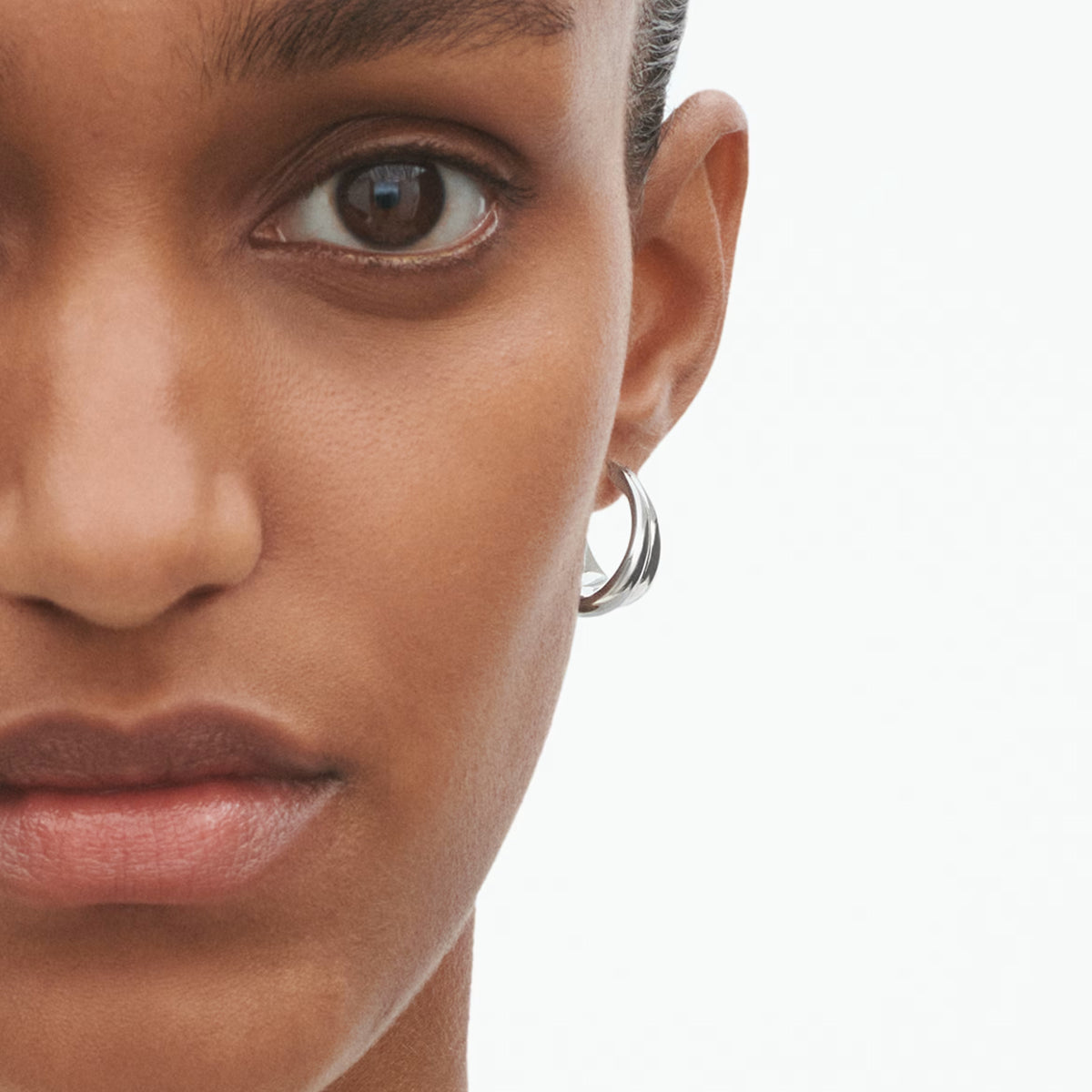 Georg Jensen Curve SIlver Earrings - Michael Jones Jeweller